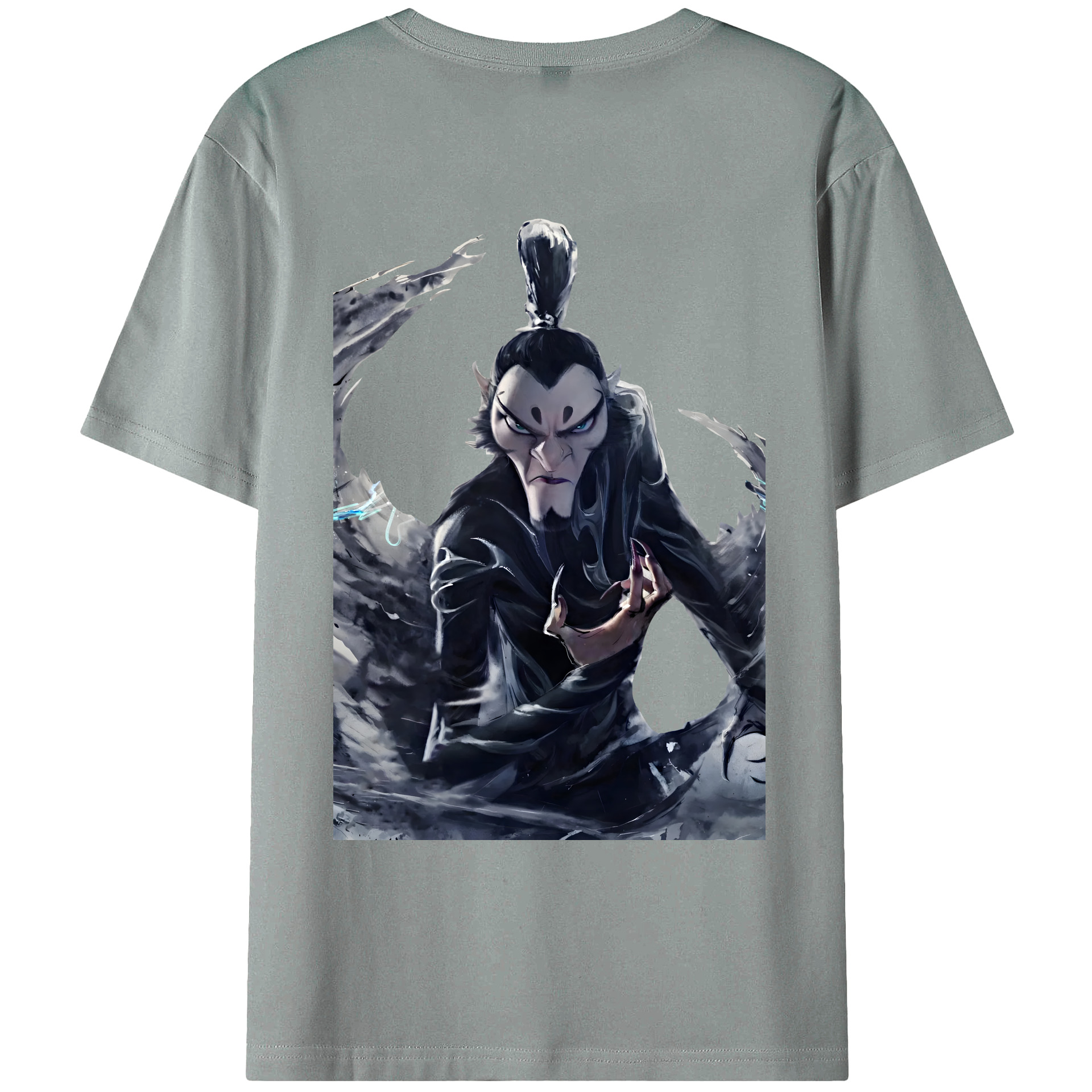 （画像用） Ne Zha 2 ナタ 魔童の大暴れ 綿100％ メンズ半袖Tシャツ（バックプリント） 通気性